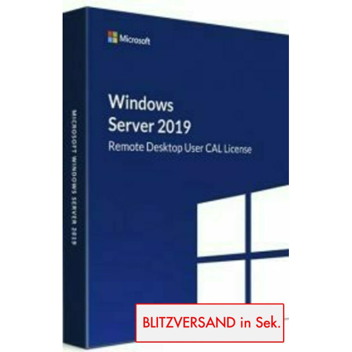 Windows Server 2019 RDS USER CAL 5/10/25/50 User - Blitzversand Email in Sek.