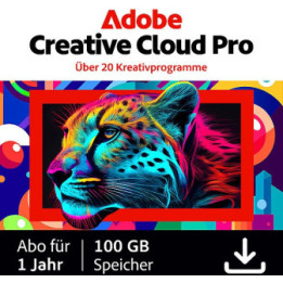 Adobe Creative Cloud Pro 1 Jahr Prepaid (keine Teamlizenz)